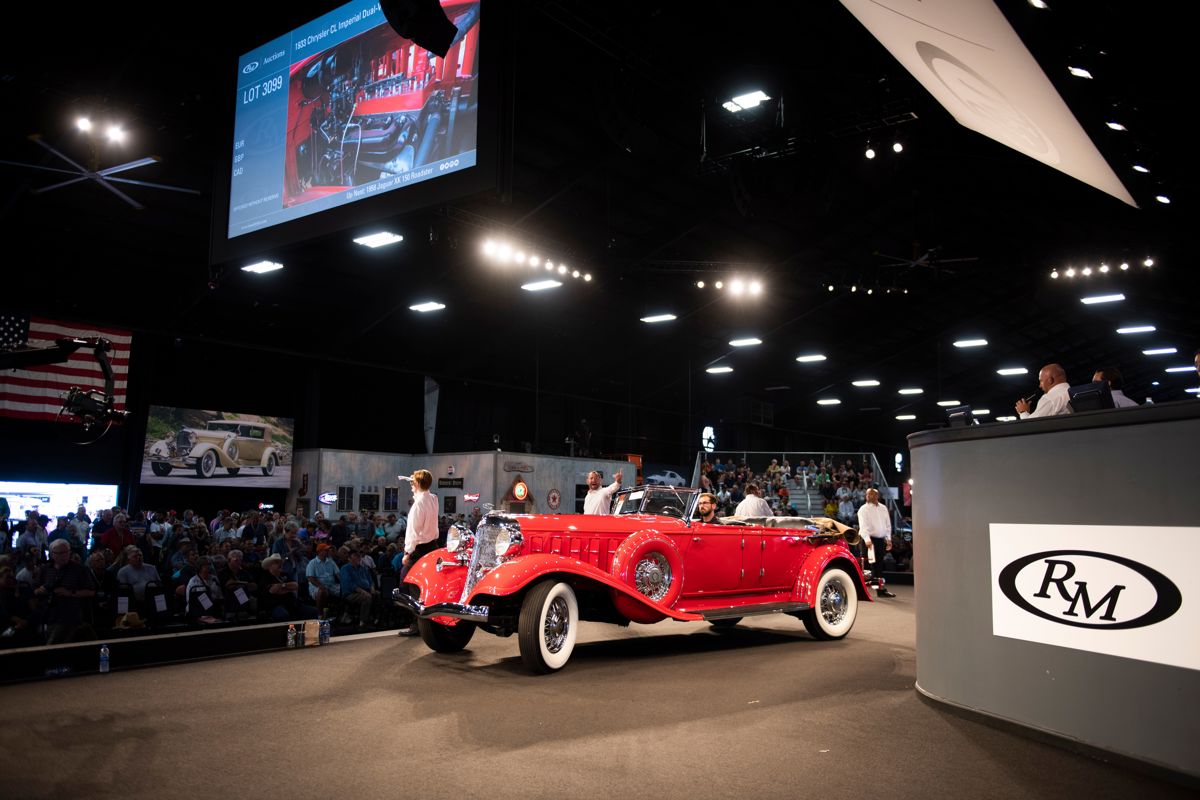 1933 Chrysler CL Imperial Dual-Windshield Phaeton by LeBaron offered at RM Sotheby’s Auburn Fall live auction 2019